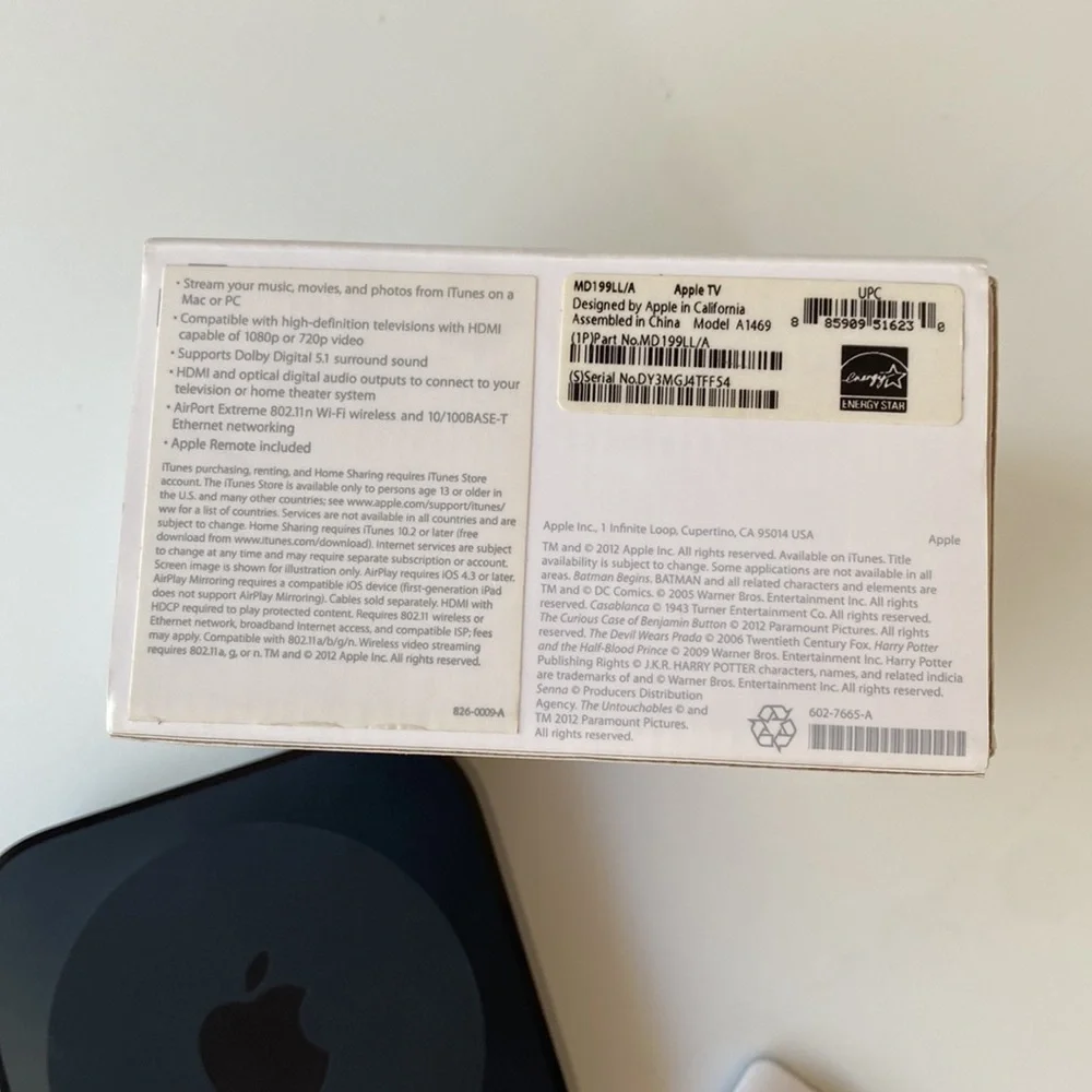 Apple TV streaming device with Remote